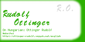 rudolf ottinger business card